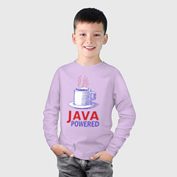 Лонгслив хлопковый детский JAWA POWERED, цвет: лаванда — фото 2