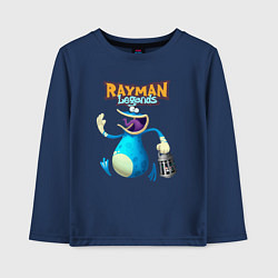 Лонгслив хлопковый детский Globox с фонарем Rayman, цвет: тёмно-синий