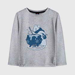 Лонгслив хлопковый детский Маленький маг, цвет: меланж