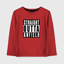 Лонгслив хлопковый детский Liverpool Straight Outta Anfield Ливерпуль, цвет: красный