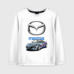 Лонгслив хлопковый детский Mazda Japan, цвет: белый