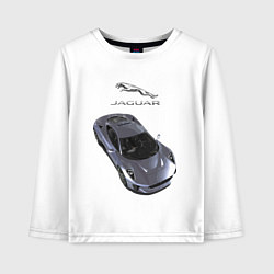 Лонгслив хлопковый детский Jaguar Motorsport, цвет: белый