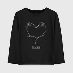 Лонгслив хлопковый детский MUSE СЕРДЦЕ, цвет: черный