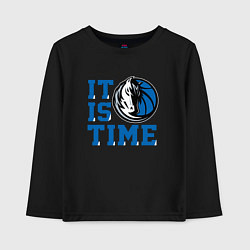 Лонгслив хлопковый детский It Is Dallas Mavericks Time Даллас Мэверикс, цвет: черный