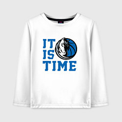 Лонгслив хлопковый детский It Is Dallas Mavericks Time Даллас Мэверикс, цвет: белый