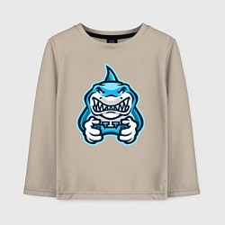 Лонгслив хлопковый детский Shark player, цвет: миндальный