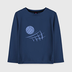 Лонгслив хлопковый детский Volleyball Block, цвет: тёмно-синий