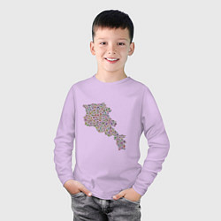 Лонгслив хлопковый детский Armenia Country, цвет: лаванда — фото 2