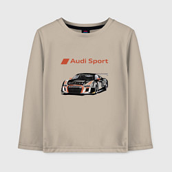 Лонгслив хлопковый детский Audi Motorsport Racing team, цвет: миндальный