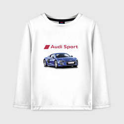 Лонгслив хлопковый детский Audi sport Racing, цвет: белый