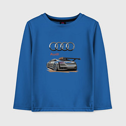 Лонгслив хлопковый детский Audi Racing team, цвет: синий