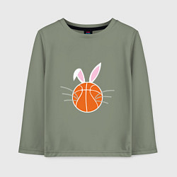 Лонгслив хлопковый детский Basketball Bunny, цвет: авокадо