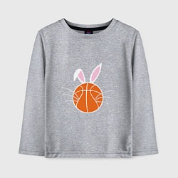 Лонгслив хлопковый детский Basketball Bunny, цвет: меланж
