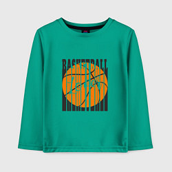 Лонгслив хлопковый детский Basket Style, цвет: зеленый
