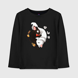 Лонгслив хлопковый детский Дзи-Дзи и Лили, цвет: черный