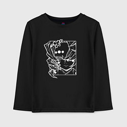 Лонгслив хлопковый детский Образ Руйя Клинок рассекающий демонов, цвет: черный