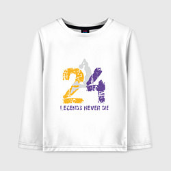 Лонгслив хлопковый детский Kobe Never Die - 24, цвет: белый