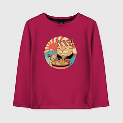 Лонгслив хлопковый детский Catana Ramen, цвет: маджента