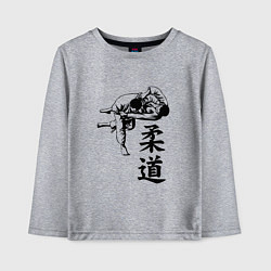 Лонгслив хлопковый детский JUDO БРОСОК, цвет: меланж