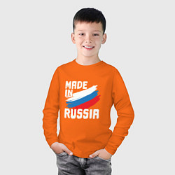 Лонгслив хлопковый детский In Russia, цвет: оранжевый — фото 2