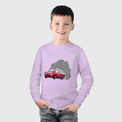 Лонгслив хлопковый детский Alfa Romeo Calmaction, цвет: лаванда — фото 2