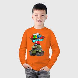 Лонгслив хлопковый детский Tank Super Mario Odyssey, цвет: оранжевый — фото 2