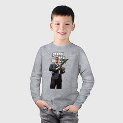 Лонгслив хлопковый детский GTA 5 Gangster, цвет: меланж — фото 2