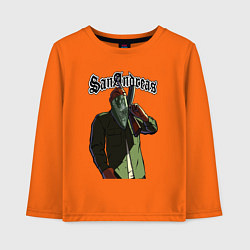 Лонгслив хлопковый детский GTA Orange gangster, цвет: оранжевый