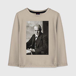 Лонгслив хлопковый детский Casual freud, цвет: миндальный
