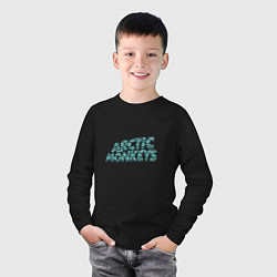 Лонгслив хлопковый детский Надпись Arctic Monkeys, цвет: черный — фото 2