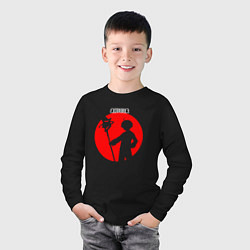Лонгслив хлопковый детский Силуэт Рудеус Грейрат, цвет: черный — фото 2
