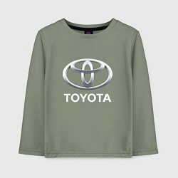 Лонгслив хлопковый детский TOYOTA 3D Logo, цвет: авокадо