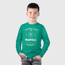 Лонгслив хлопковый детский Napoli FC 1, цвет: зеленый — фото 2