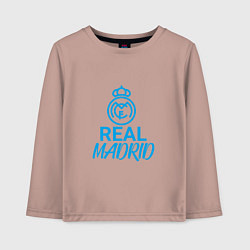 Лонгслив хлопковый детский Real Madrid Football, цвет: пыльно-розовый