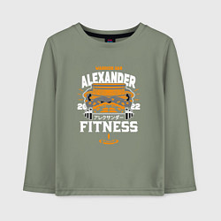 Лонгслив хлопковый детский АЛЕКСАНДР ЖЕЛЕЗНЫЙ КУЛАК ELDEN RING, цвет: авокадо