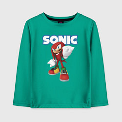 Детский лонгслив Knuckles Echidna Sonic Video game Ехидна Наклз Вид