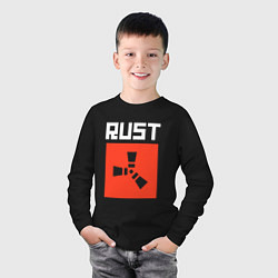 Лонгслив хлопковый детский RUST FS, цвет: черный — фото 2