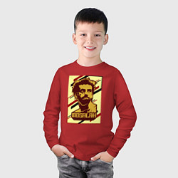 Лонгслив хлопковый детский Liverpool - Mo Salah, цвет: красный — фото 2