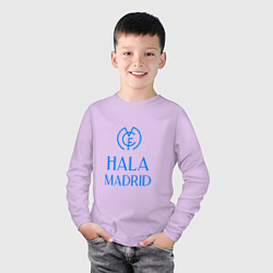 Лонгслив хлопковый детский Hala - Real Madrid, цвет: лаванда — фото 2