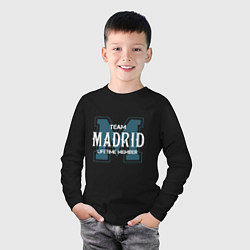 Лонгслив хлопковый детский Team Madrid, цвет: черный — фото 2