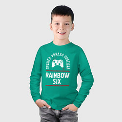 Лонгслив хлопковый детский Rainbow Six Победил, цвет: зеленый — фото 2