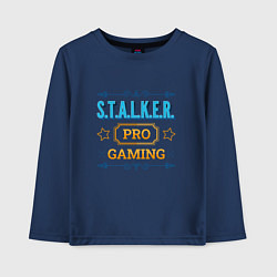 Лонгслив хлопковый детский S T A L K E R PRO Gaming, цвет: тёмно-синий