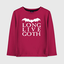 Лонгслив хлопковый детский Long Live Goth, цвет: маджента