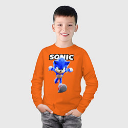 Лонгслив хлопковый детский Sonic the Hedgehog 2022, цвет: оранжевый — фото 2