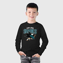 Лонгслив хлопковый детский SAN JOSE SHARKS NHL, цвет: черный — фото 2