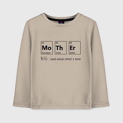 Детский лонгслив MoThEr химические элементы