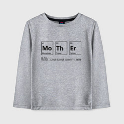 Детский лонгслив MoThEr химические элементы