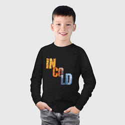 Лонгслив хлопковый детский Логотип группы IN COLD, цвет: черный — фото 2