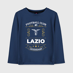 Лонгслив хлопковый детский Lazio: Football Club Number 1, цвет: тёмно-синий