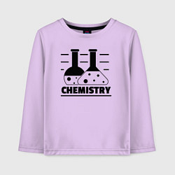 Лонгслив хлопковый детский CHEMISTRY химия, цвет: лаванда